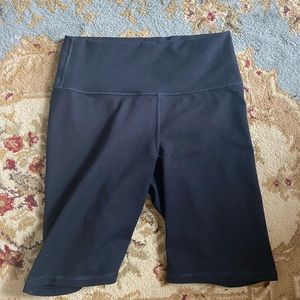 Fabletics 9” Black Biker Shorts